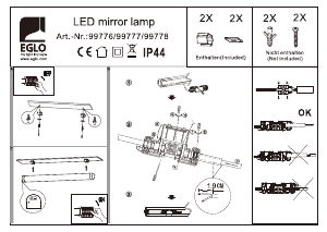 Bruksanvisning Eglo 99776 Lampa