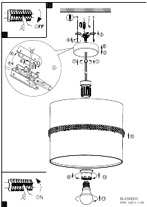 Bruksanvisning Eglo 390033 Lampa