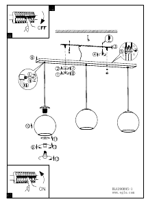 Bruksanvisning Eglo 390095 Lampa