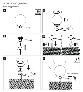 Bruksanvisning Eglo 900202 Lampa