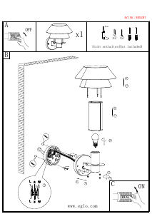 Bruksanvisning Eglo 900287 Lampa