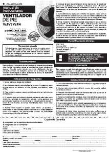 Manual de uso Codini V18V Ventilador