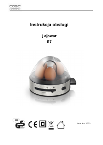 Instrukcja Caso E7 Jajowar