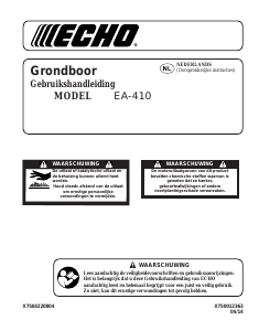 Handleiding Echo EA-410 Grondboor