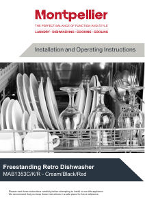 Manual Montpellier MAB1353R Dishwasher