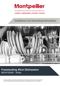 Manual Montpellier MDW1054W Dishwasher