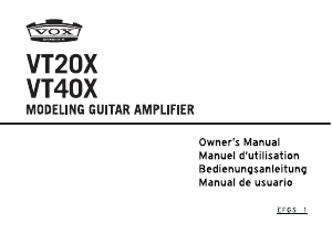 Mode d’emploi Vox VT40X Amplificateur de guitare