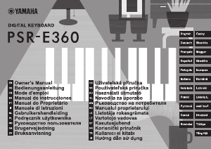 Manual Yamaha PSR-E360 Digital Keyboard