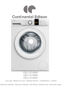 Mode d’emploi Continental Edison CELL10140W1 Lave-linge