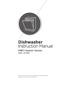 Manual Infiniton DIW-4510W Dishwasher