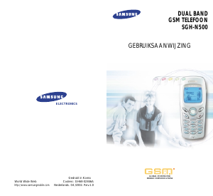 Handleiding Samsung SGH-N500UA Mobiele telefoon