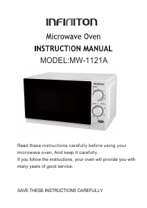 Manual de uso Infiniton MW-1121A Microondas