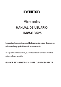 Manual de uso Infiniton IMW-GBK25 Microondas