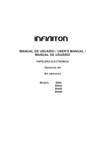 Manual de uso Infiniton BIN80 Bote de basura