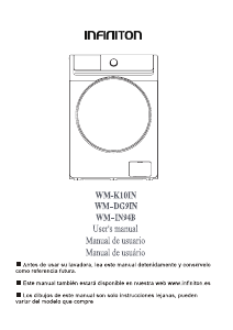Manual Infiniton WM-IN94B Washing Machine