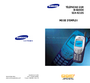 Mode d’emploi Samsung SGH-R210SA Téléphone portable