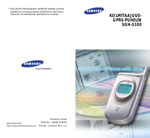 Käyttöohje Samsung SGH-S100 Matkapuhelin