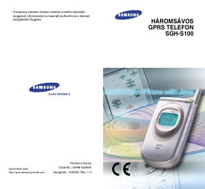 Használati útmutató Samsung SGH-S100 Mobiltelefon