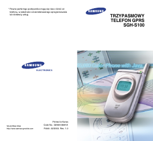 Instrukcja Samsung SGH-S100LA Telefon komórkowy