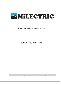 Manual Milectric FRV-168 Congelador