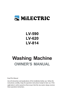 Manual Milectric LV-814 Máquina de lavar roupa