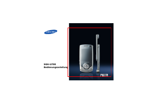 Bedienungsanleitung Samsung SGH-U700W Handy