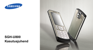 Kasutusjuhend Samsung SGH-U800 Mobiiltelefon