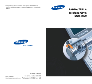 Manual Samsung SGH-V200 Telefone celular