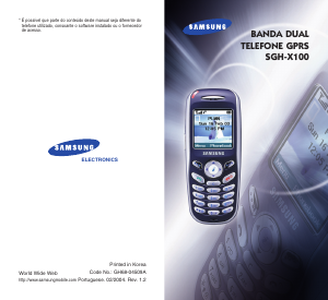 Manual Samsung SGH-X100 Telefone celular