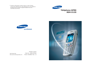 Mode d’emploi Samsung SGH-X120 Téléphone portable