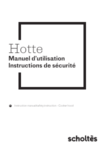 Manual Scholtès SOHB1930X Cooker Hood