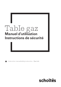 Mode d’emploi Scholtès SOTE1630X Table de cuisson