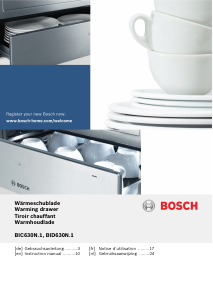 Mode d’emploi Bosch BID630NS1 Tiroir chauffant