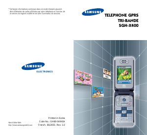 Mode d’emploi Samsung SGH-X400 Téléphone portable