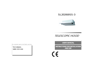 Handleiding Technika SL20260ISS-3 Afzuigkap