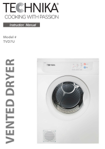 Manual Technika TVD7U Dryer