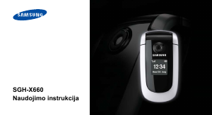 Vadovas Samsung SGH-X660 Mobilusis telefonas
