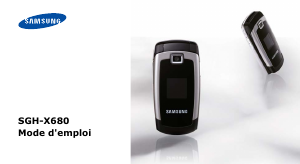Mode d’emploi Samsung SGH-X680 Téléphone portable