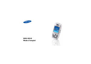 Mode d’emploi Samsung SGH-X810 Téléphone portable