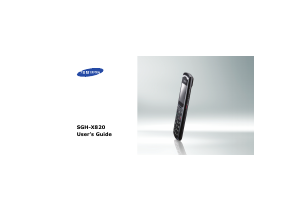 Handleiding Samsung SGH-X820 Mobiele telefoon