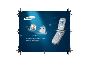 Mode d’emploi Samsung SGH-Z105 Téléphone portable