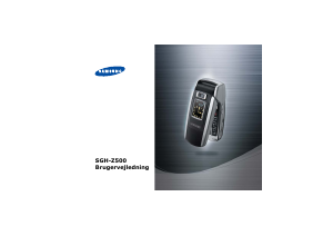 Brugsanvisning Samsung SGH-Z500V Mobiltelefon