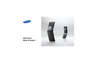 Mode d’emploi Samsung SGH-Z510 Téléphone portable