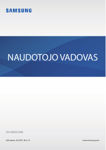Vadovas Samsung SM-A025G/DSN Galaxy A02s Mobilusis telefonas