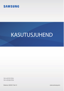 Kasutusjuhend Samsung SM-A226B/DSN Galaxy A22 Mobiiltelefon