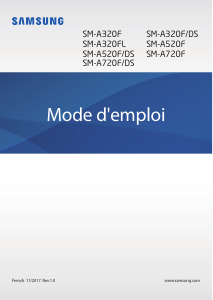 Mode d’emploi Samsung SM-A320FL Galaxy A3 Téléphone portable