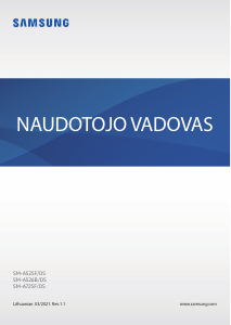 Vadovas Samsung SM-A526B/DS Galaxy A52 Mobilusis telefonas