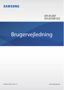 Brugsanvisning Samsung SM-A530F/DS Galaxy A8 Mobiltelefon