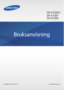 Bruksanvisning Samsung SM-A700F Galaxy A7 Mobiltelefon