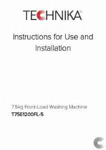 Handleiding Technika T75E1200FL-5 Wasmachine